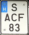 EU Moped/Microcar plate