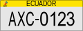License plate for official vehicles