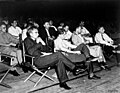 Oppie et al. attend a wartime colloquium at Los Alamos