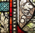 Detail of a stained glass window in Speyer, Germany