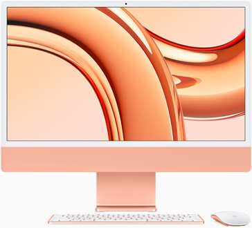 iMac, màn hình hướng về phía trước, màu cam