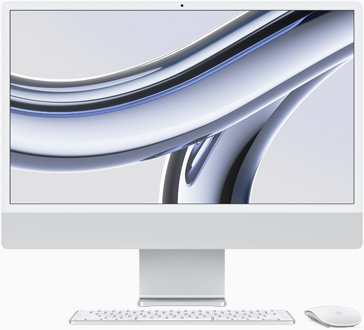 iMac, écran de face, en argent