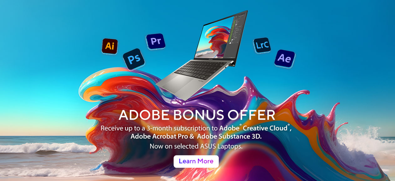 asus offers adobe creative cloud