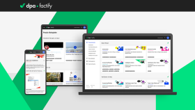dpa-factify digital learning platform on devices smartphone, tablet and laptop