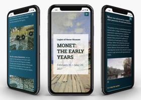 Monet Digital Stories site shown on multiple devices