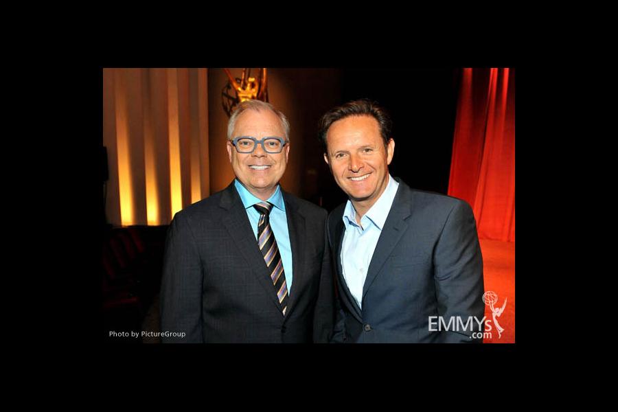 John Shaffner and Mark Burnett at the 63rd Primetime Emmy Awards Nominations Ceremony