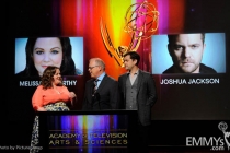 Melissa McCarthy, John Shaffner and Joshua Jackson at the 63rd Primetime Emmy® Awards Nominations Ceremony