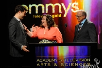 Joshua Jackson, Melissa McCarthy & John Shaffner at the 63rd Primetime Emmy Awards Nominations Ceremony