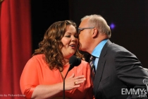 Melissa McCarthy & John Shaffner at the 63rd Primetime Emmy Awards Nominations Ceremony