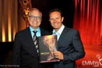 John Shaffner and Mark Burnett at the 63rd Primetime Emmy Awards Nominations Ceremony