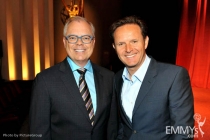 John Shaffner and Mark Burnett at the 63rd Primetime Emmy Awards Nominations Ceremony