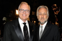 (L-R) Television Academy chairman John Shaffner and National Academy of Recording Arts and Sciences president Neil Portnow