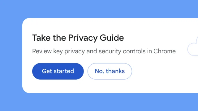 An isolated module asks users if they would like to explore the Privacy Guide.