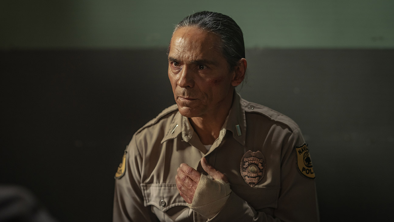 Zahn McClarnon as Joe Leaphorn in Dark Winds