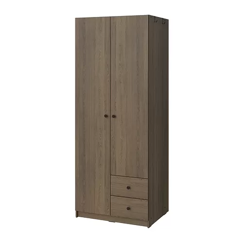 BRUKSVARA - 2門2抽衣櫃/衣櫥, 棕色, 79x57x201 公分 | IKEA 線上購物 - PE902652_S4