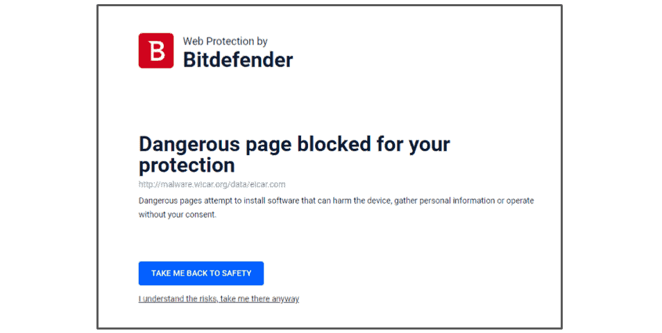 Bitdefenders säkerhetsfunktioner