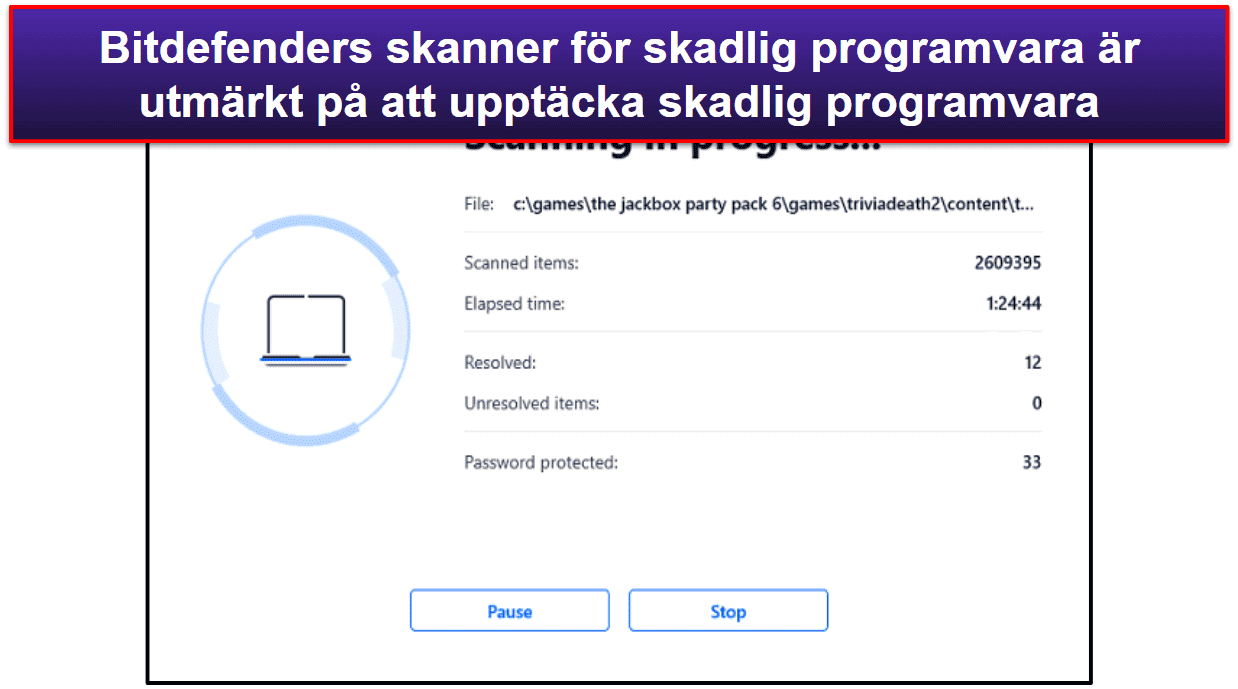 Bitdefenders säkerhetsfunktioner