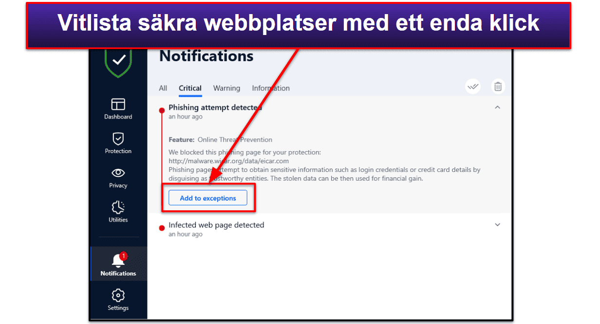 Bitdefenders säkerhetsfunktioner