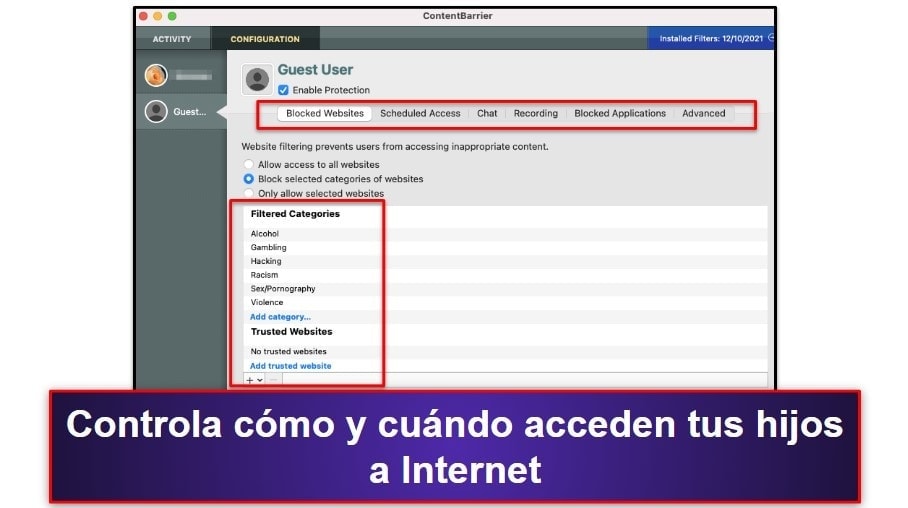 Características de Seguridad de Intego