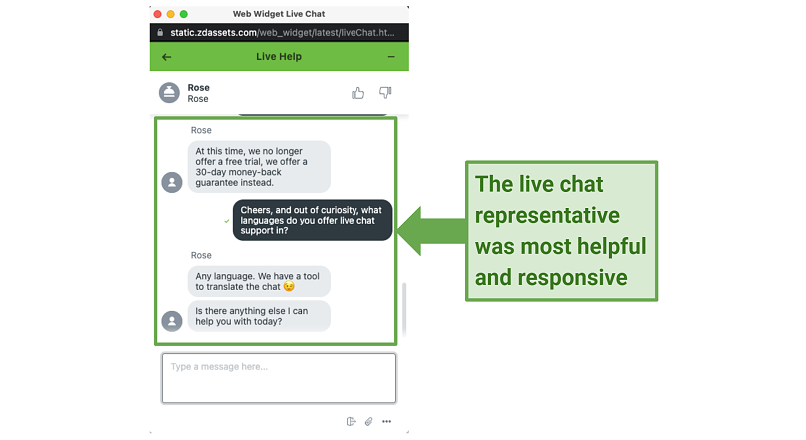 Graphic showing IPVanish and live chat conversation