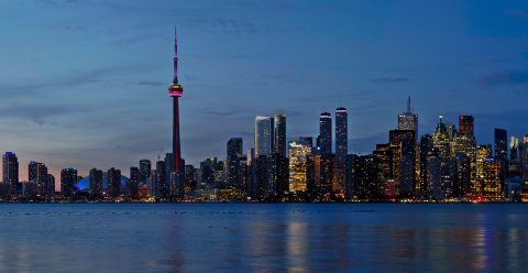 Toronto skyline.