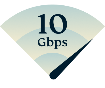 サーバー速度：10 GBPS