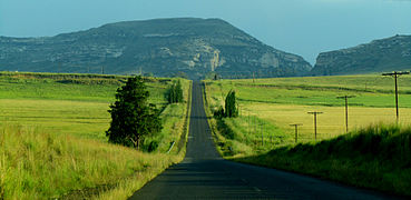 Die Oos-Vrystaatse landskap in die omgewing van Clarens