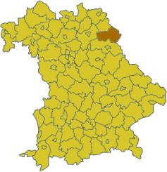 Poziția regiunii Districtul Tirschenreuth