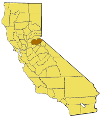 Map of California highlighting El Dorado County