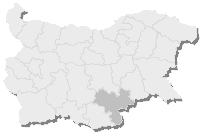 Harta regiunii Haskovo în cadrul Bulgariei