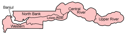 Divisies van Gambia