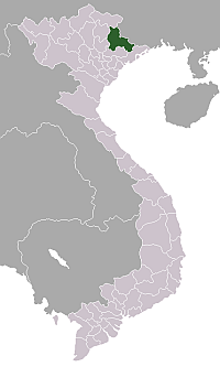 Provinsens läge i Vietnam.