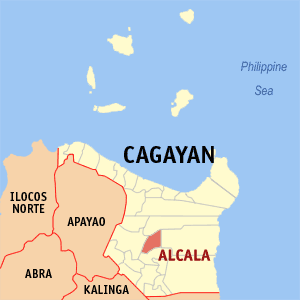 Mapa han Cagayan nga nagpapakita kon hain nahamutang an Alcala