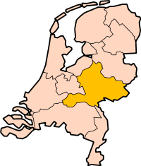 Poloha provincie Gelderland v Holandsku (klikacia mapa)
