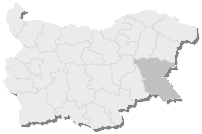 Harta regiunii Burgas în cadrul Bulgariei