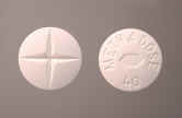 Metadonitabletti, vahvuus 40 mg.