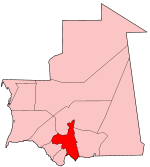 Letak Assaba di Mauritania