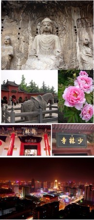 Grutas de Longmen, Templo do Cavalo Branco, Paeonia suffruticosa, Templo Guanlin, Templo Shaolin, visão noturna de Luoyang