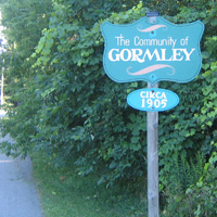 A sign found on Gormley Road East.