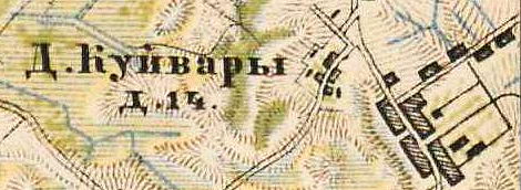 План деревни Куйворы. 1885 год