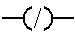 Ladder logic symbol (normally closed)