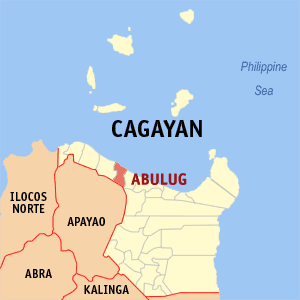 Mapa han Cagayan nga nagpapakita kon hain nahamutang an Abulug