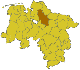 Poziția regiunii Districtul Rotenburg (Wümme)