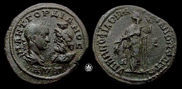 Monnaie de Marcianopolis, Gordien III et Sarapis.