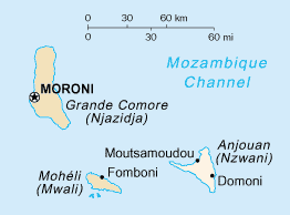 Lokalizacja Anjouan W Komorach