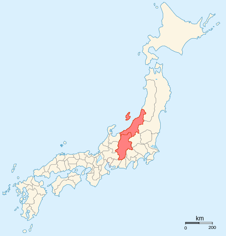 信越地方の位置