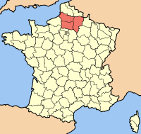 Localisacion de la Pecardie en France