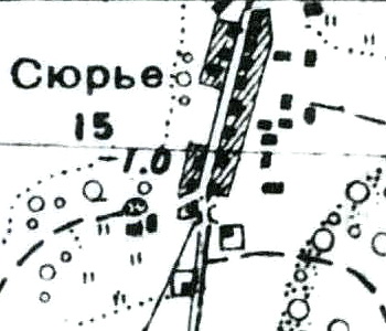 План деревни Сюрье. 1938 год