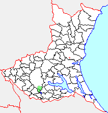 茎崎町の県内位置図