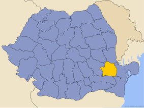 Administrative map of Руминия with Браӣла county highlighted